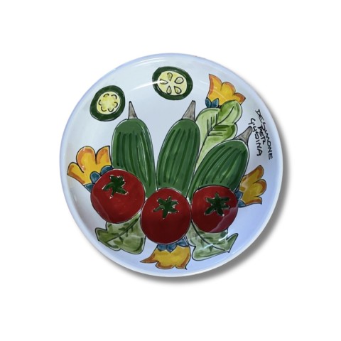 Sicilian handmade bottom plate Plate De Simone per Giusina Magic Summer Sicilian handmade bottom plate Plate De Simone per Giusina Magic Summer
